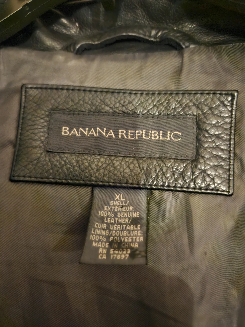 Vintage Banana Republic Men's Genuine Leather Jacket Heavyweight Motorcycle
